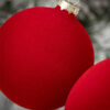 RED VELVET BALL ORNAMENT